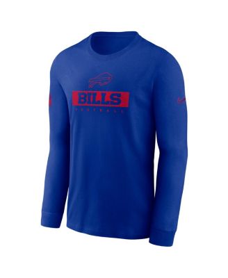 Men's Royal Buffalo Bills Sideline Performance Long Sleeve T-Shirt