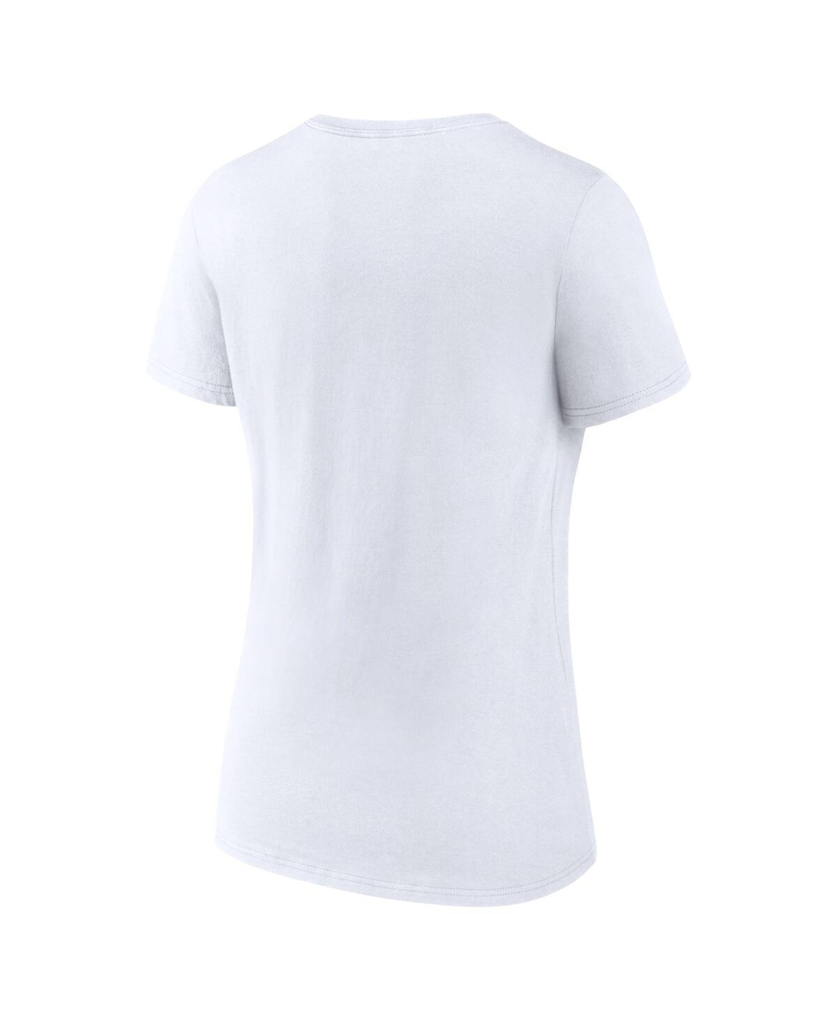 Fanatics Women's White Boston Celtics 2024 Nba Finals Champions Pull Up Jumper Caricature V-neck T-shirt In White