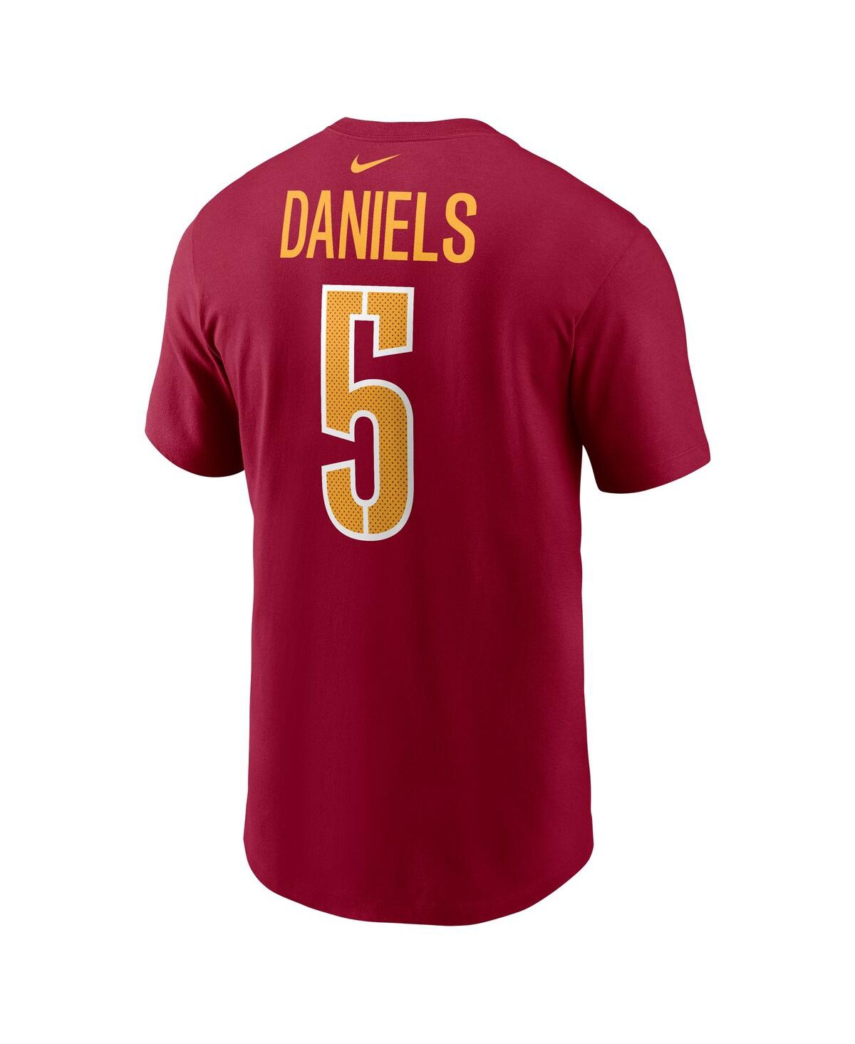 Nike Men's Jayden DanielsWashington Commanders 2024 Nfl Draft First Round Pick Name Number T-Shirt - Burgundy