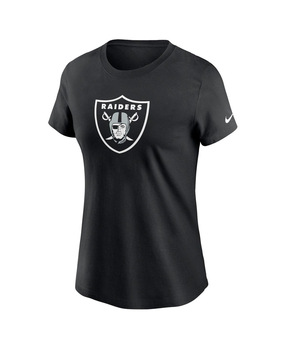 Nike Women's Black Las Vegas Raiders Primary Logo T-shirt In Black