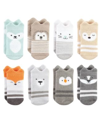 Baby Boys Hudson Unisex Plush Terry 8-Pair Socks