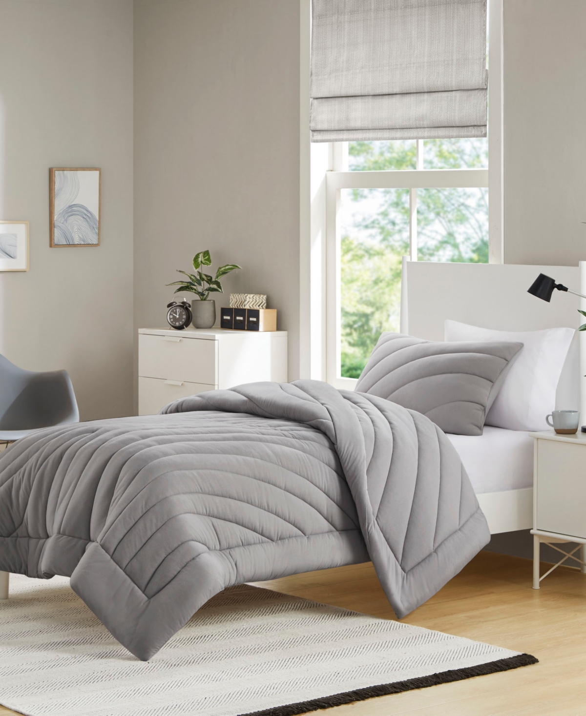 Urban Habitat Juniper Puffy 2-pc. Comforter Set, Twin/twin Xl In Gray