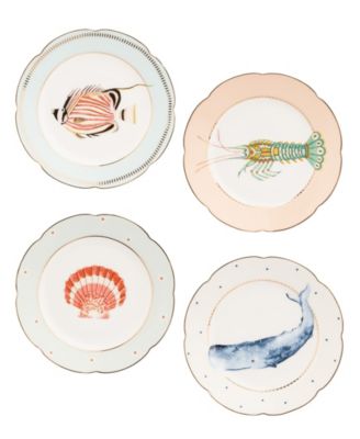 Fishy Tea Plates, Set of 4
