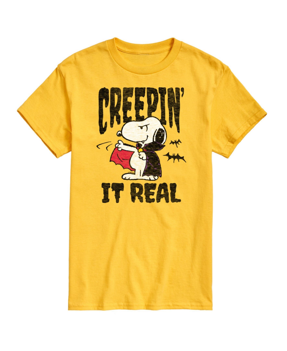 Airwaves Hybrid Apparel Peanuts Vampire Mens Short Sleeve Tee In Grey