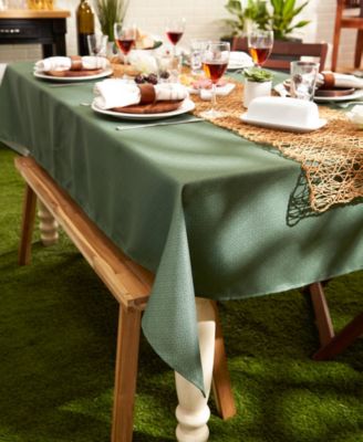 Tonal Lattice Print Outdoor Tablecloth, 60x84 Inches