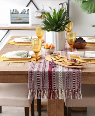 Braided Stripe Table Runner, 15x72 Inches