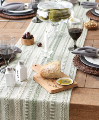 Braided Stripe Table Runner, 15x108 Inches