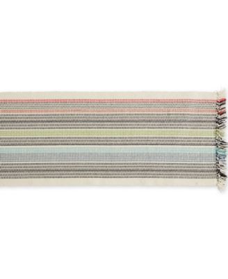 Variegated Fringe Table Runner, 13x72 Inches