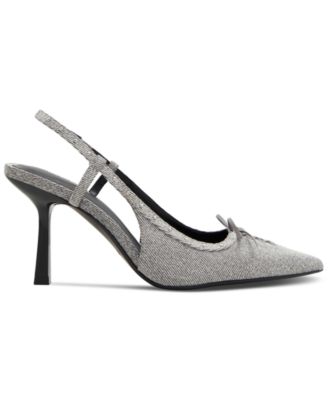 Women's Stevvie Slingback Pointed-Toe Bow Pumps