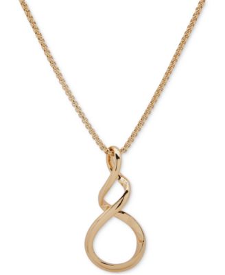 Anne Klein - Gold-Tone Swirl Pendant Necklace, 28" + 3" extender