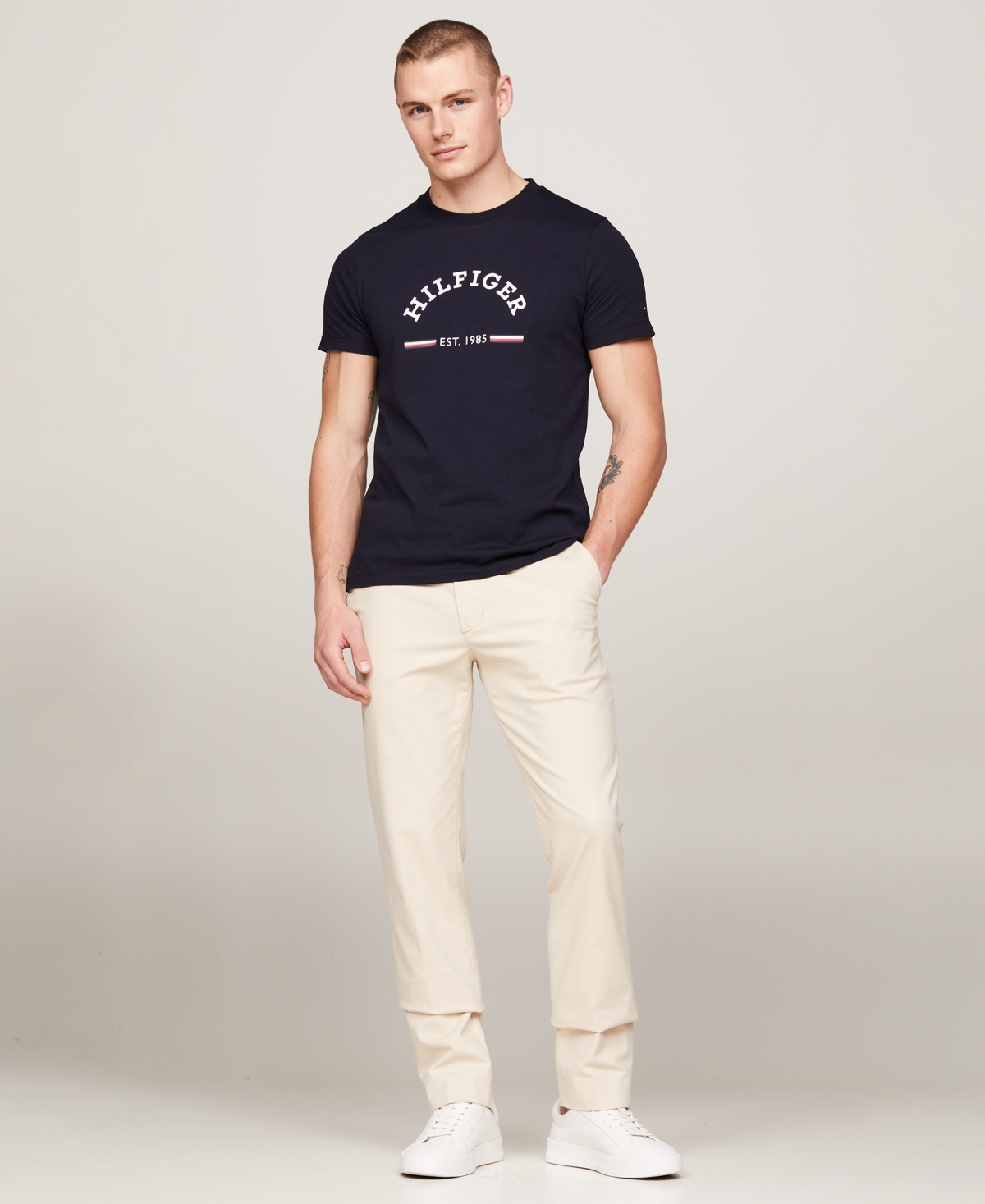 Tommy Hilfiger Men's Slim-Fit Arch Monotype Graphic T-Shirt