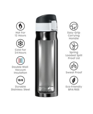 Caliber 17oz Stainless Steel Travel Water Bottle