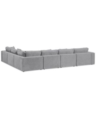 Nycolle 6-Pc. Modular Fabric L-Shape Sectional at Macy's
