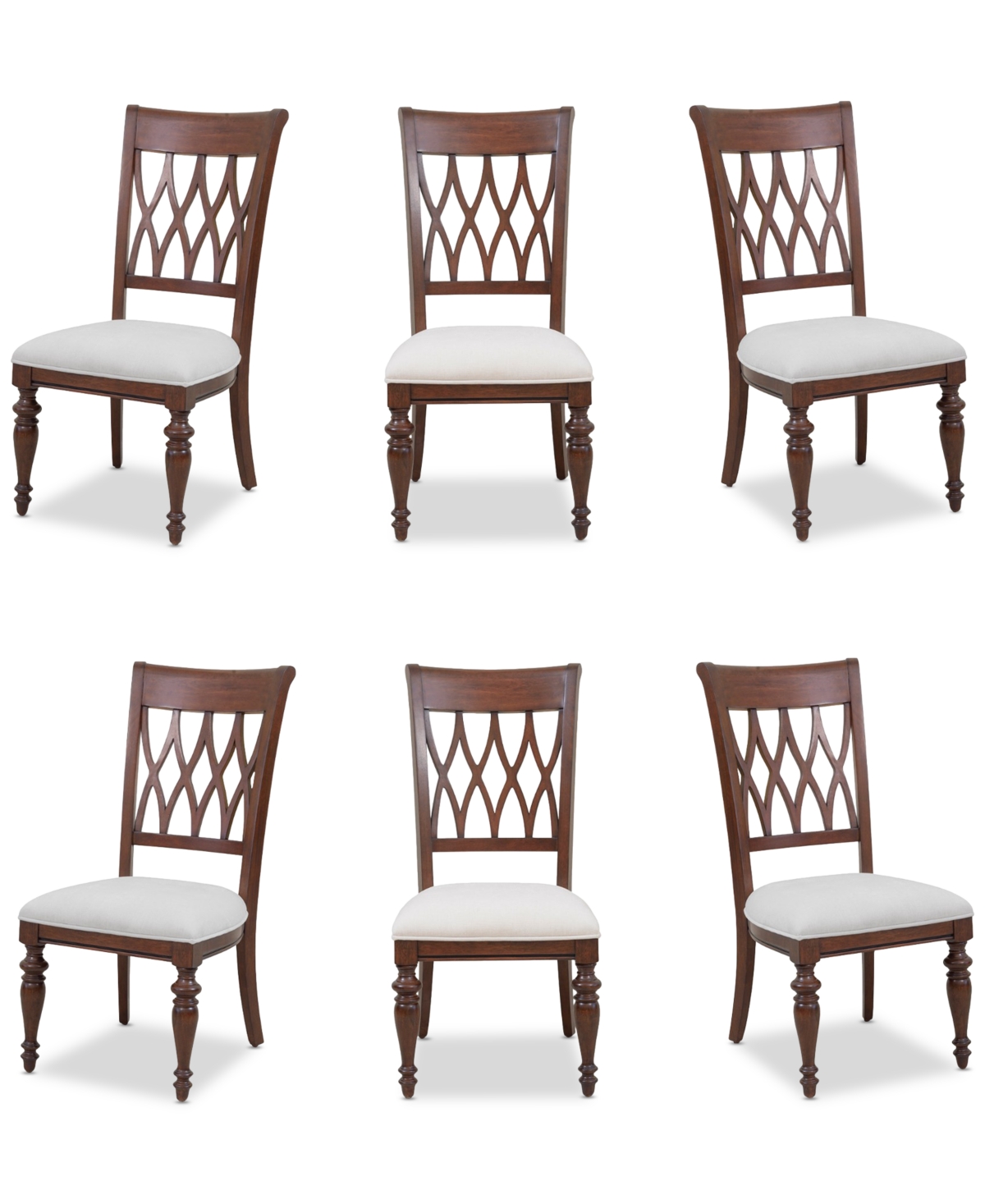 Macy's Daria 6 Pc. Side Chair Set In Brown