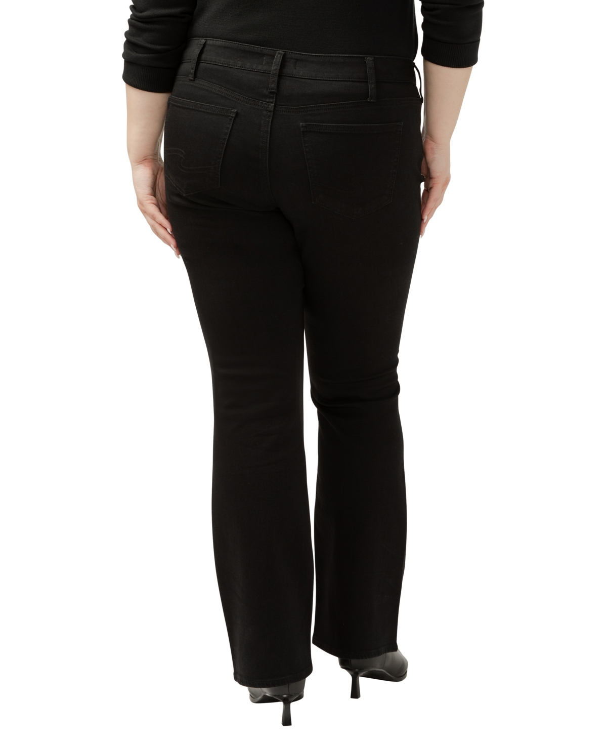 Shop Silver Jeans Co. Plus Size Suki Mid Rise Curvy Fit Bootcut Jeans In Black