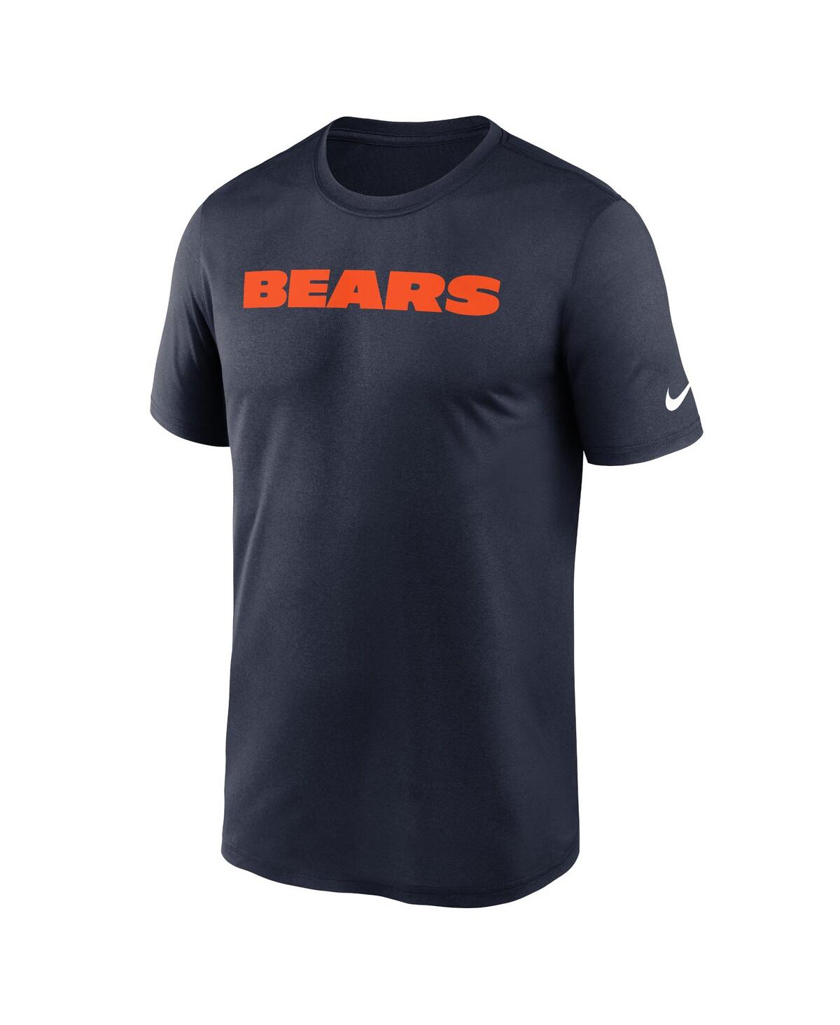 Nike Chicago Bears Primetime Wordmark Essential  Men's Nfl T-shirt In Navy