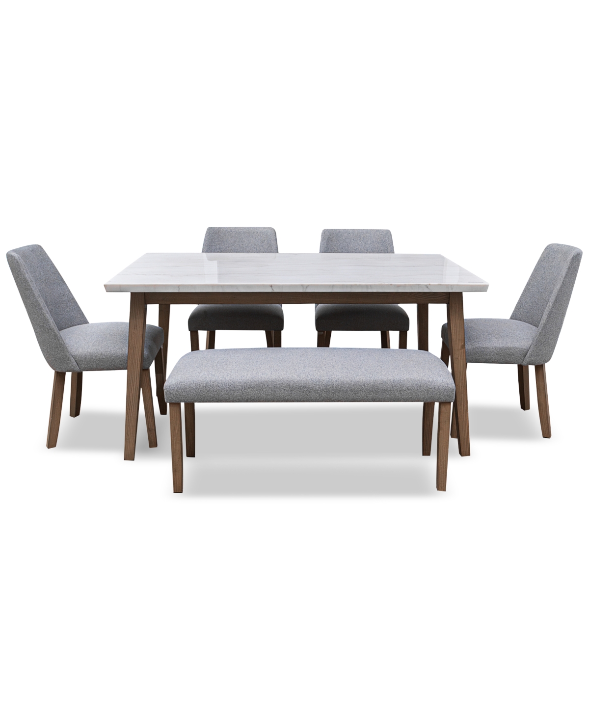 Macy's Mabell 6-pc. Set (table, 4 Side Chairs & Bench), Created For  In No Color