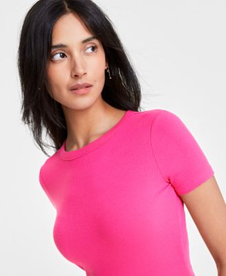 Women’s Plus size Ribbed T-Shirt, Created for Macy’s 
