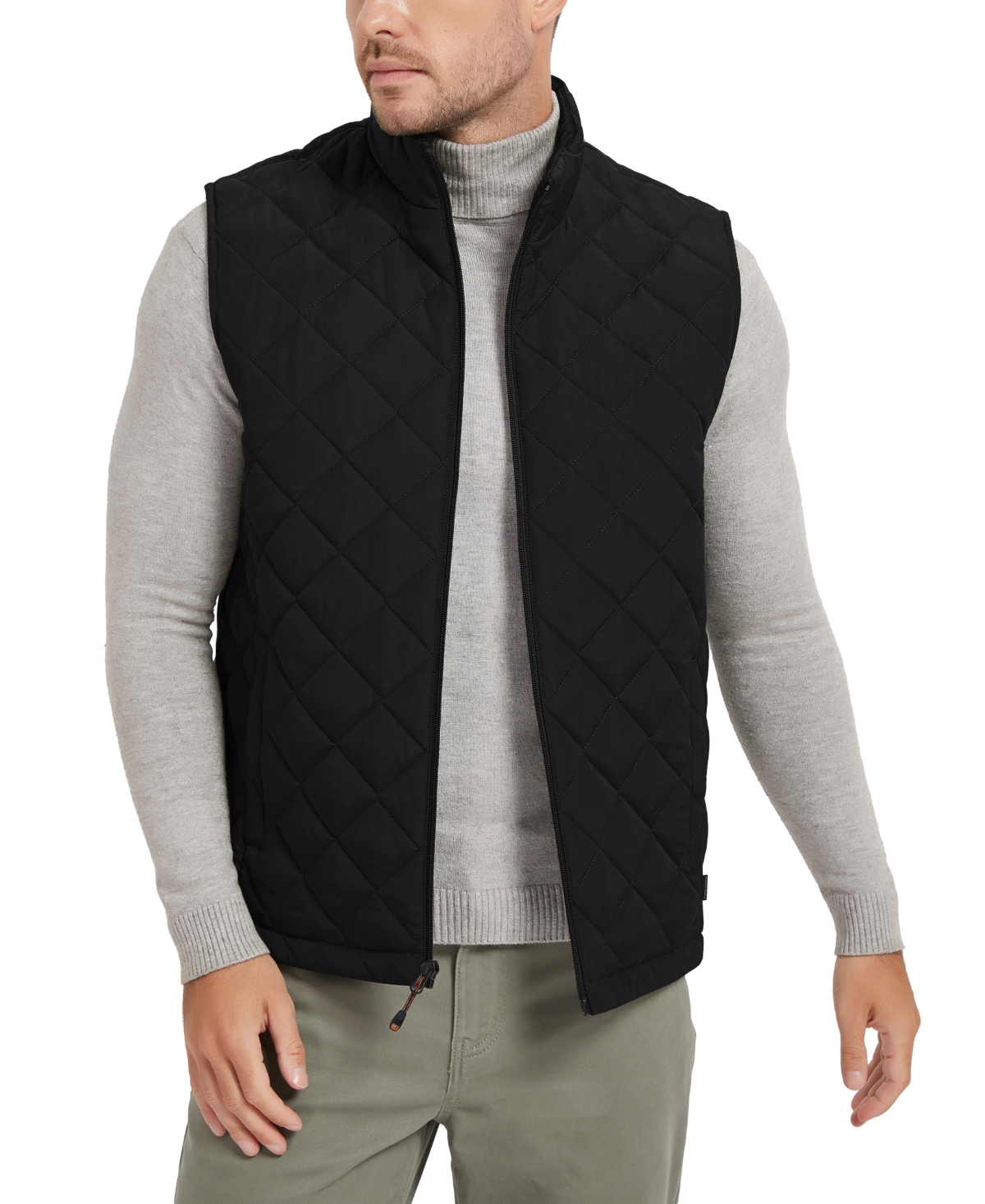 Men's Diamond Quilted Heritage Vest, Created for Macy's - Dark Forest