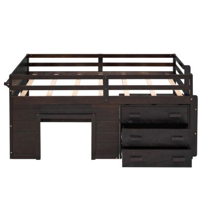 Streamdale Twin Size Loft Bed With Cabinet And Shelf