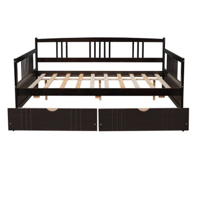 Streamdale Full Size Daybed Wood Bed With Two Drawers