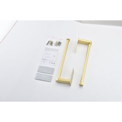 2 Pack Brushed Gold Paper Towel Holder Set