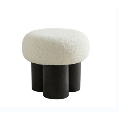 White Lamb Wool Seat, Barrel PVC Pipe With Black Ash Willow