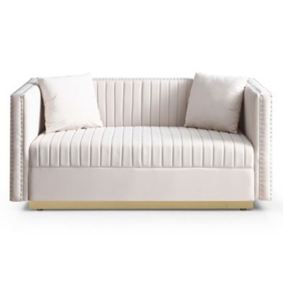 Modern Velvet Sofa Set with Pillows