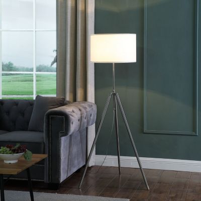 Streamdale Sleek Tripod Floor Lamp (47"-64") in Chrome