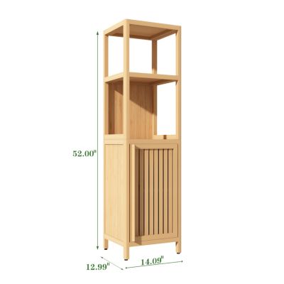 Streamdale  Furniture 14 inches/ 1 Count Bamboo Storage Cabinet for Bathroom and Living Room