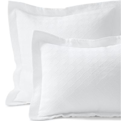 Basketweave Cotton Matelasse Pillow Sham