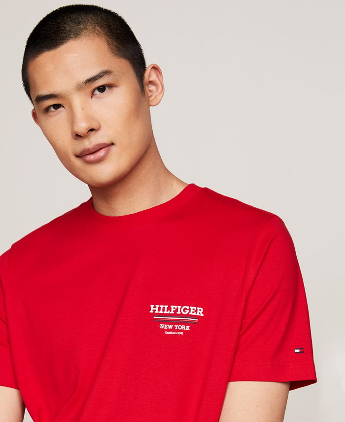 Tommy Hilfiger Men's Global Monotype Stripe Short-Sleeve T-Shirt - Macy's