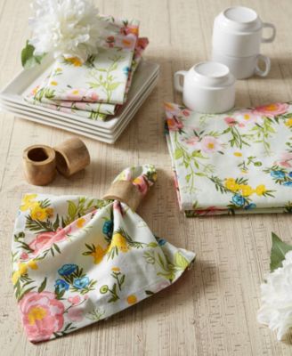 Spring Bouquet Printed Napkin, Set of 6