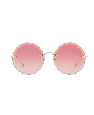 Women's Round Etched Metal Sunglasses, CH0047S  