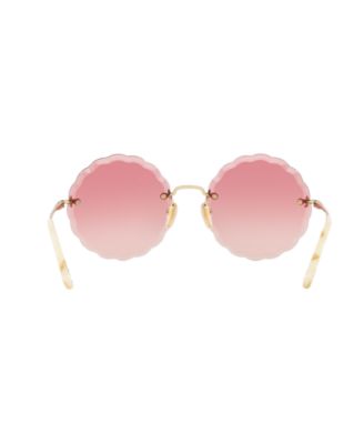 Women's Round Etched Metal Sunglasses, CH0047S  