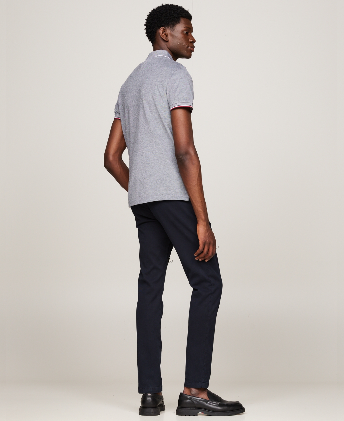 Tommy Hilfiger Men's Slim-Fit Mouline Oxford Polo Shirt