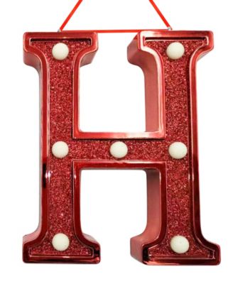 Light Up Initial Glitter Ornament