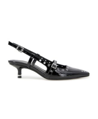 Women's Martha Eyelet Kitten Heel Pumps