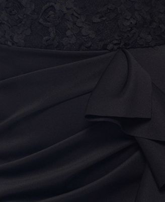 XSCAPE Women's Long-Sleeve Ruffled Lace Midi Dress - Macy's