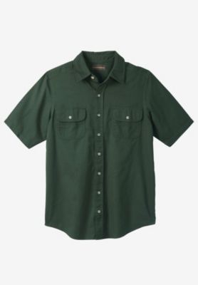 Big & Tall by KingSize Short Sleeve Denim And Twill Shirt