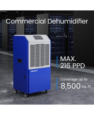 Yaufey Large Commercial Grade 216 Pint Dehumidifier for Space up to 8,500 Sq. Ft