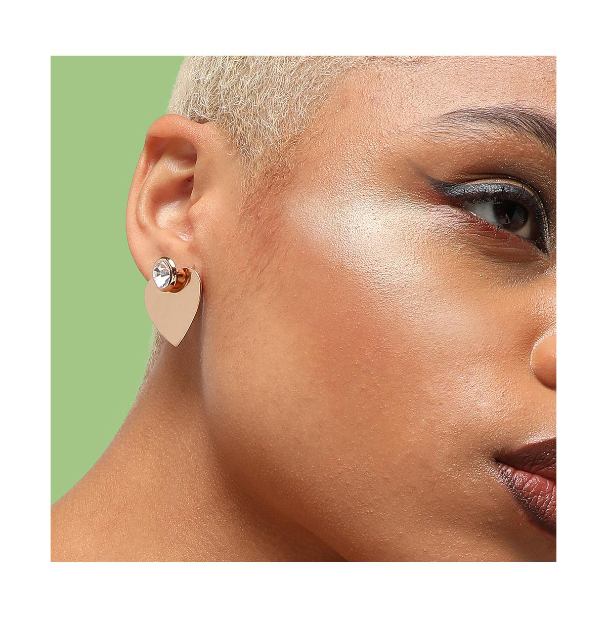 Sohi Women's Heart Drop Earrings