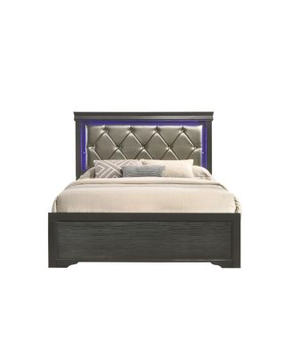 Streamdale Modern Brooklyn Twin Size LED Bed Made With Wood