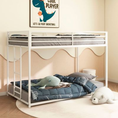 Adam Twin over Twin Metal Bunk, White