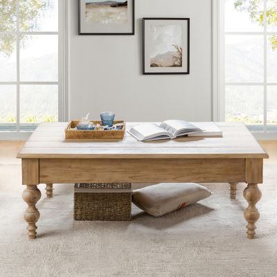 Gaston Farmhouse Lift Top 4 Legs Coffee Table with Storage