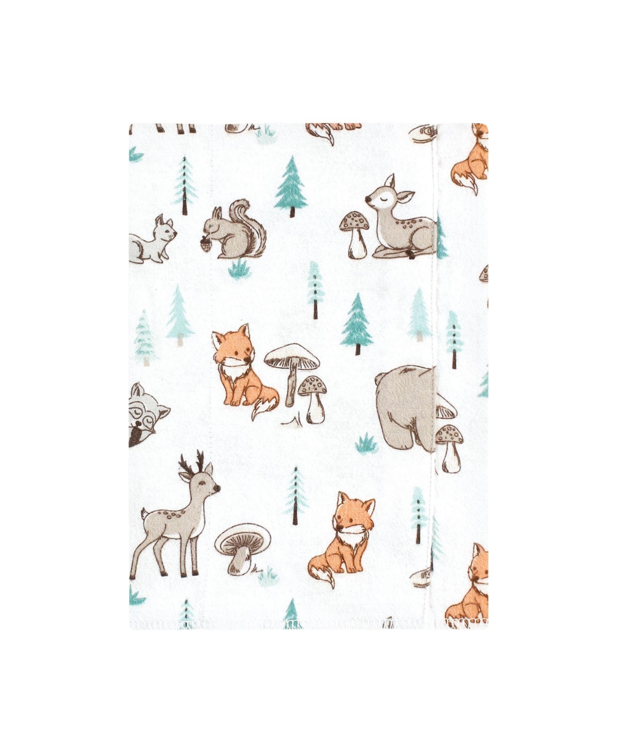 Hudson Baby Cotton Flannel Burp Cloths, Brave Lion 4-Pack, One Size - Neutral woodland pals 4-pack