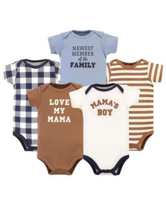 Baby Boys Hudson Essential Cotton Bodysuits 5-Piece Set
