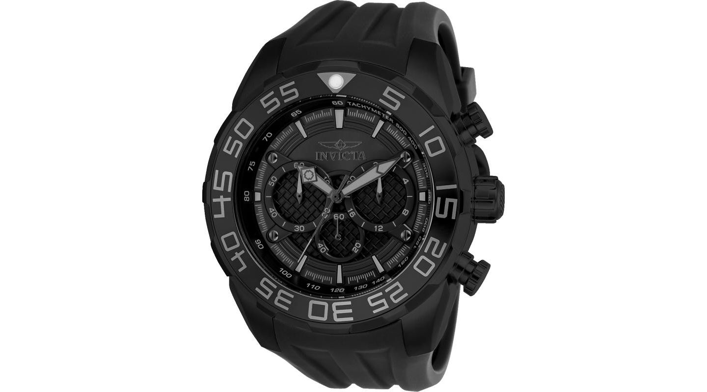 Мужские часы Invicta Speedway Quartz Multifunction Black Dial Silicon — фото 1