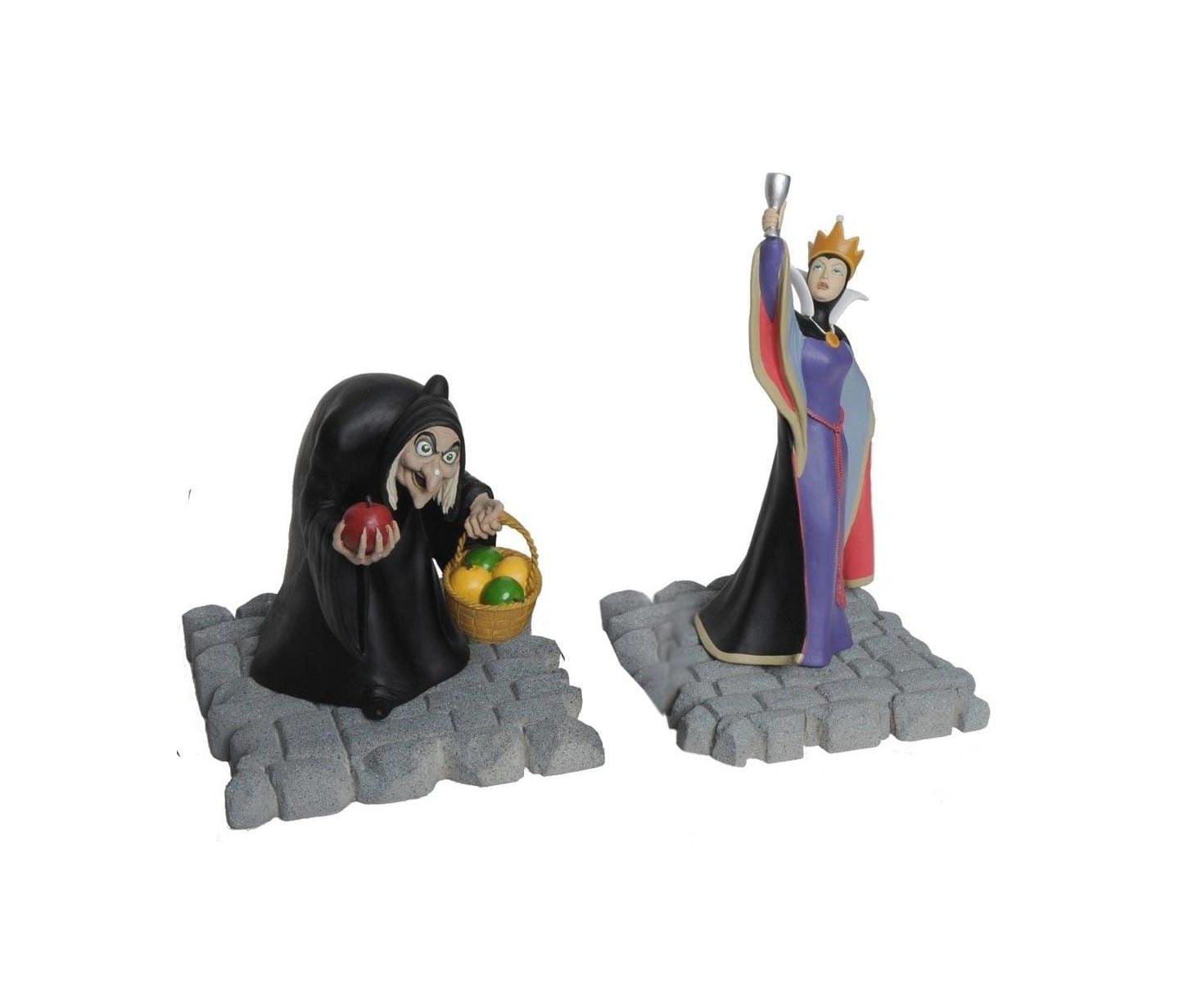 Детские фигурки EFX Collectibles Disney Snow White Evil Queen Transition to Old Hag 2-Piece Statue Set, Ages 14+, цвет: Чёрный — фото 2