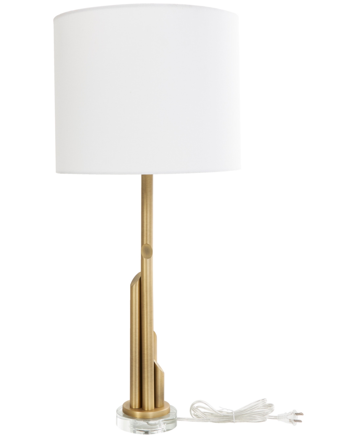 Rosemary Lane 28" Metal Abstract Tiered Pillar Accent Lamp In Gold